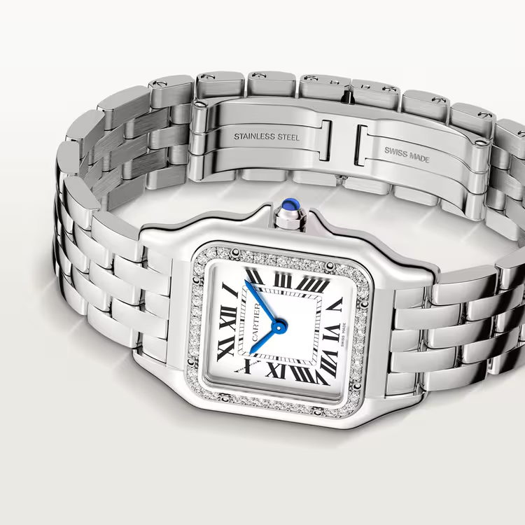 Unworn Cartier Panthère de Cartier, Stainless Steel, Diamonds, 29mm x 37mm, Ref# W4PN0018, main view