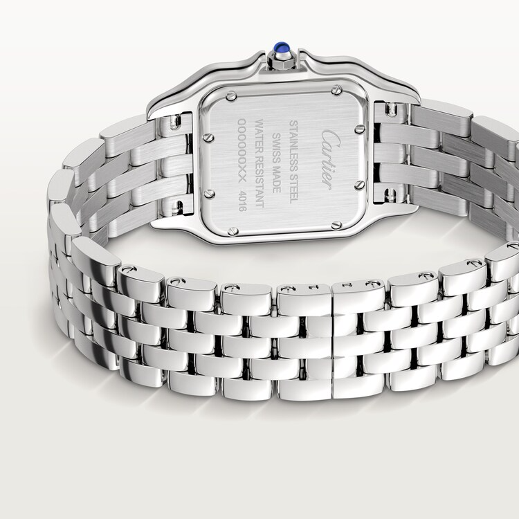 Unworn Cartier Panthère de Cartier, Stainless Steel, Diamonds, 29mm x 37mm, Ref# W4PN0018, Main view back