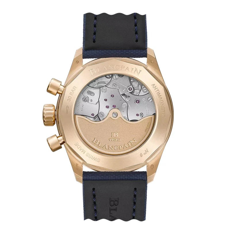 Unworn Blancpain Fifty Fathoms Bathyscaphe Chronographe Flyback, 18k Red Gold, 43mm, Ref# 5200-3640-O52A, back
