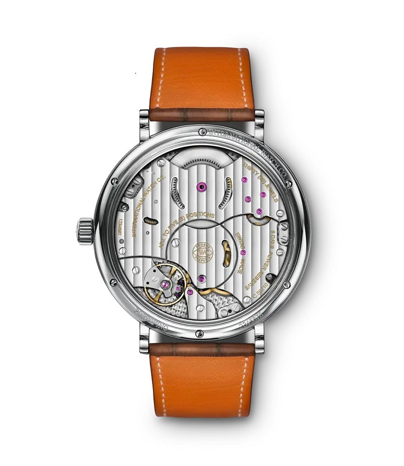 IWC Portofino Hand-Wound Eight Days, Stainless Steel, 45mm, Ref# IW510103, back
