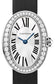 Unworn Cartier Baignoire Mini, 18k White Gold set with Diamonds, 25.30mm x 20.79mm, Ref# WB520027, Dial