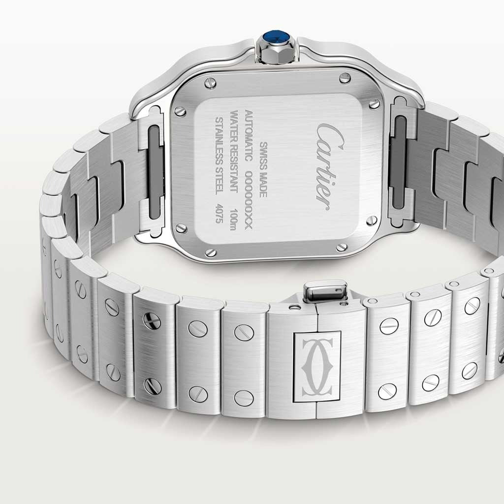 Unworn Cartier Santos de Cartier, Stainless Steel, 35.1mm, Ref# W4SA0006, Main view Back