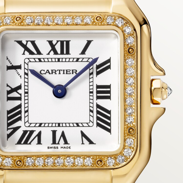 Unworn Cartier Panthère de Cartier Medium, 18k Yellow Gold, Diamonds, 27mm x 36mm, Ref# WJPN0016, Dial