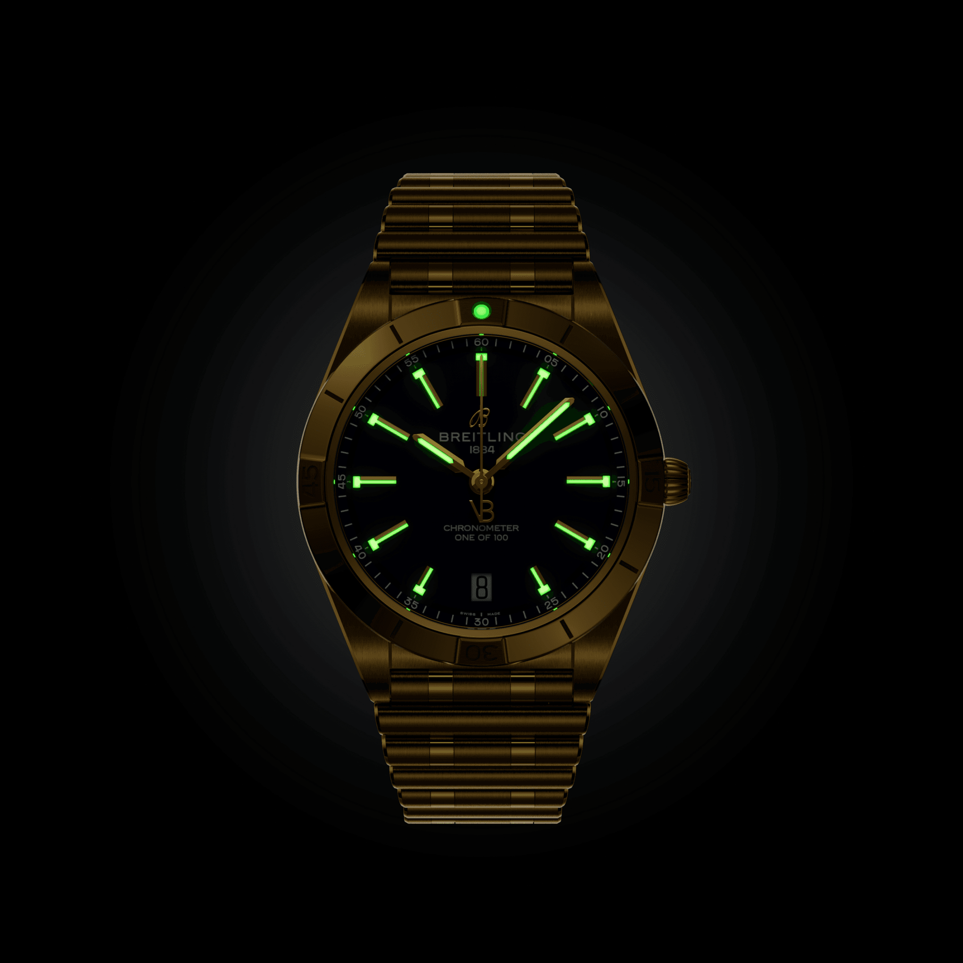 Breitling Chronomat Automatic 36 Victoria Beckham, 18k Yellow Gold, Ref# K103801A1C1K1, Unworn 2024, Luminous