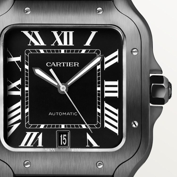 Unworn Cartier Santos de Cartier, Stainless Steel, 39.8mm, Ref# WSSA0039, Dial