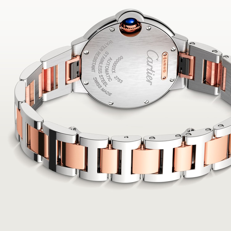 Unworn Cartier Ballon Bleu, Stainless Steel and 18k Rose Gold, 36mm, Ladies, Ref# W2BB0033, Main view 2