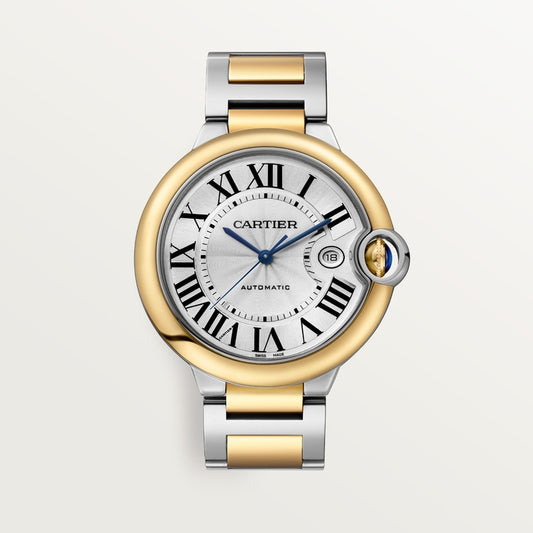 Unworn Cartier Ballon Bleu, Stainless Steel and 18k Yellow Gold, 42mm, Ref# W2BB0039