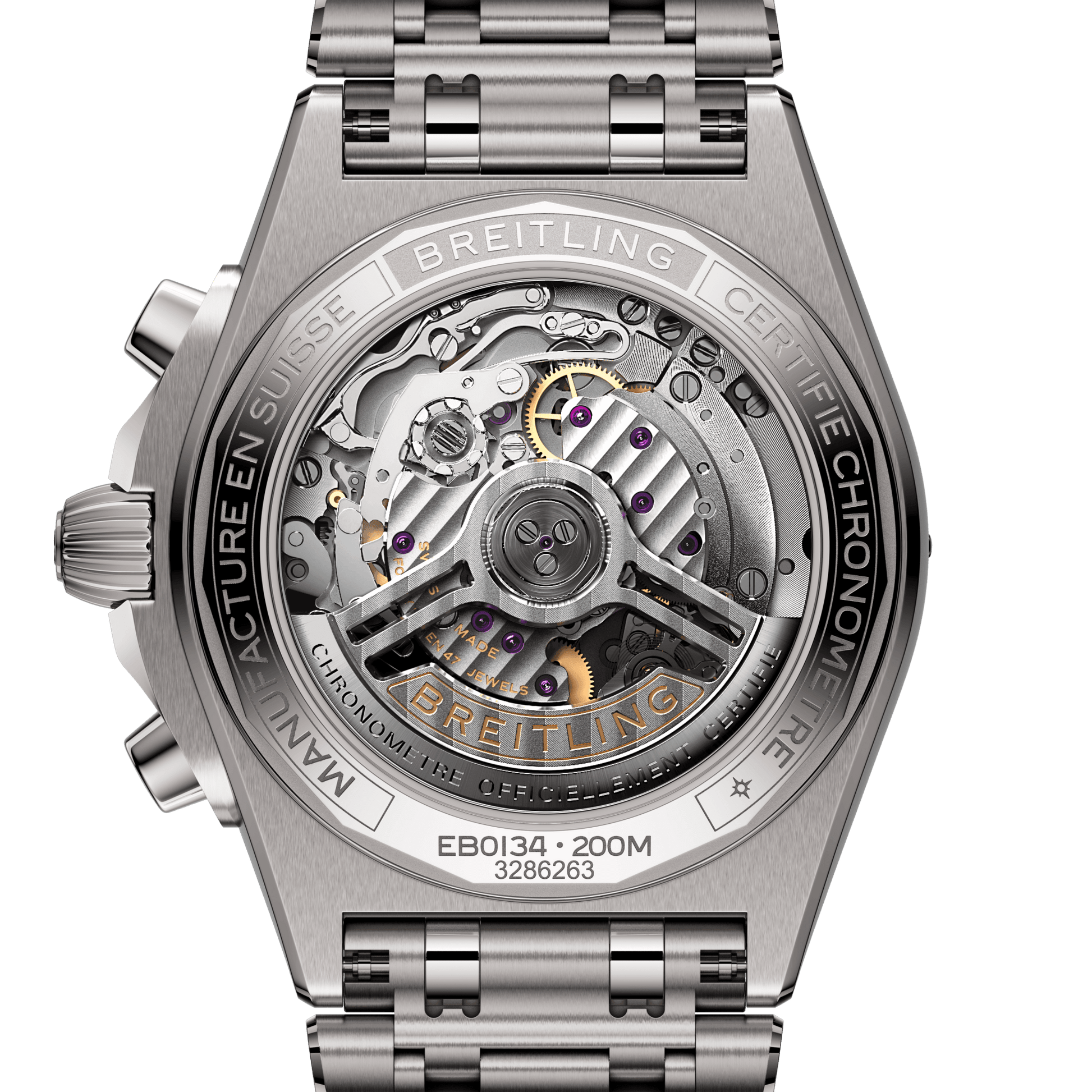 Breitling Super Chronomat B01 42, Titanium, Ref# EB0134101M1E1, Unworn 2024, Back