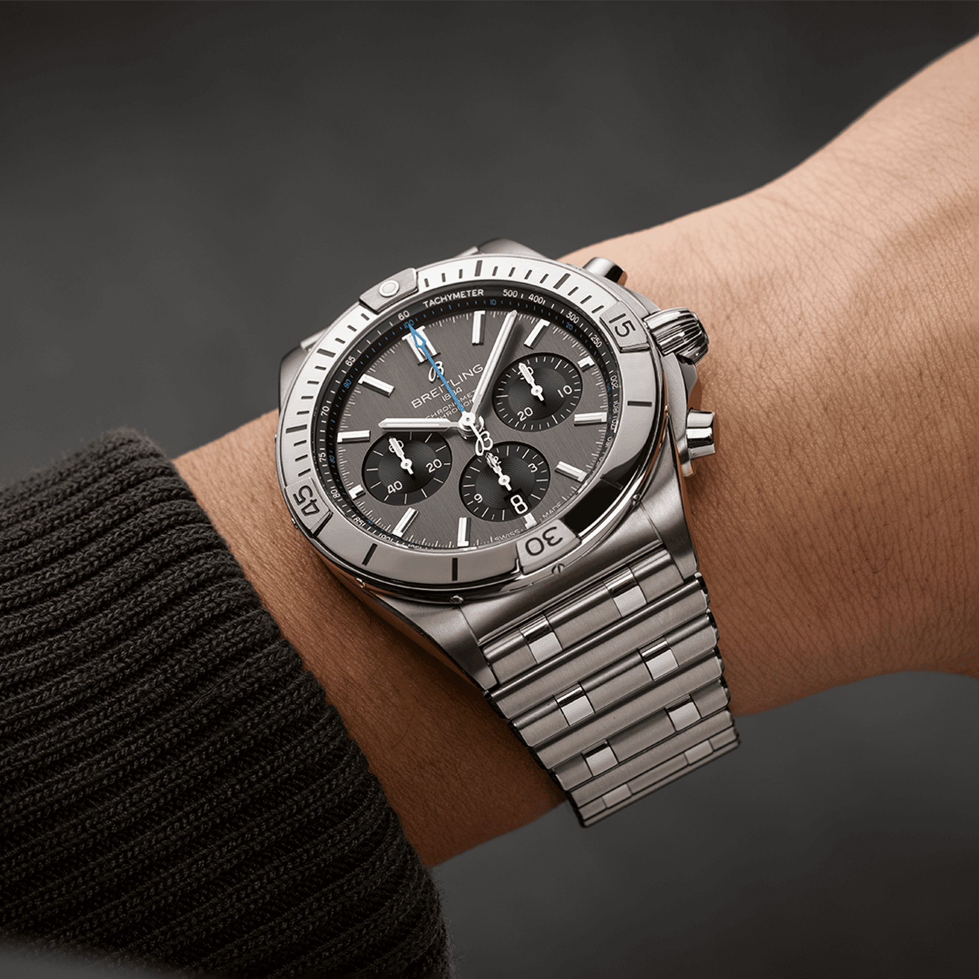 Breitling Super Chronomat B01 42, Titanium, Ref# EB0134101M1E1, Unworn 2024, Watch on Hand