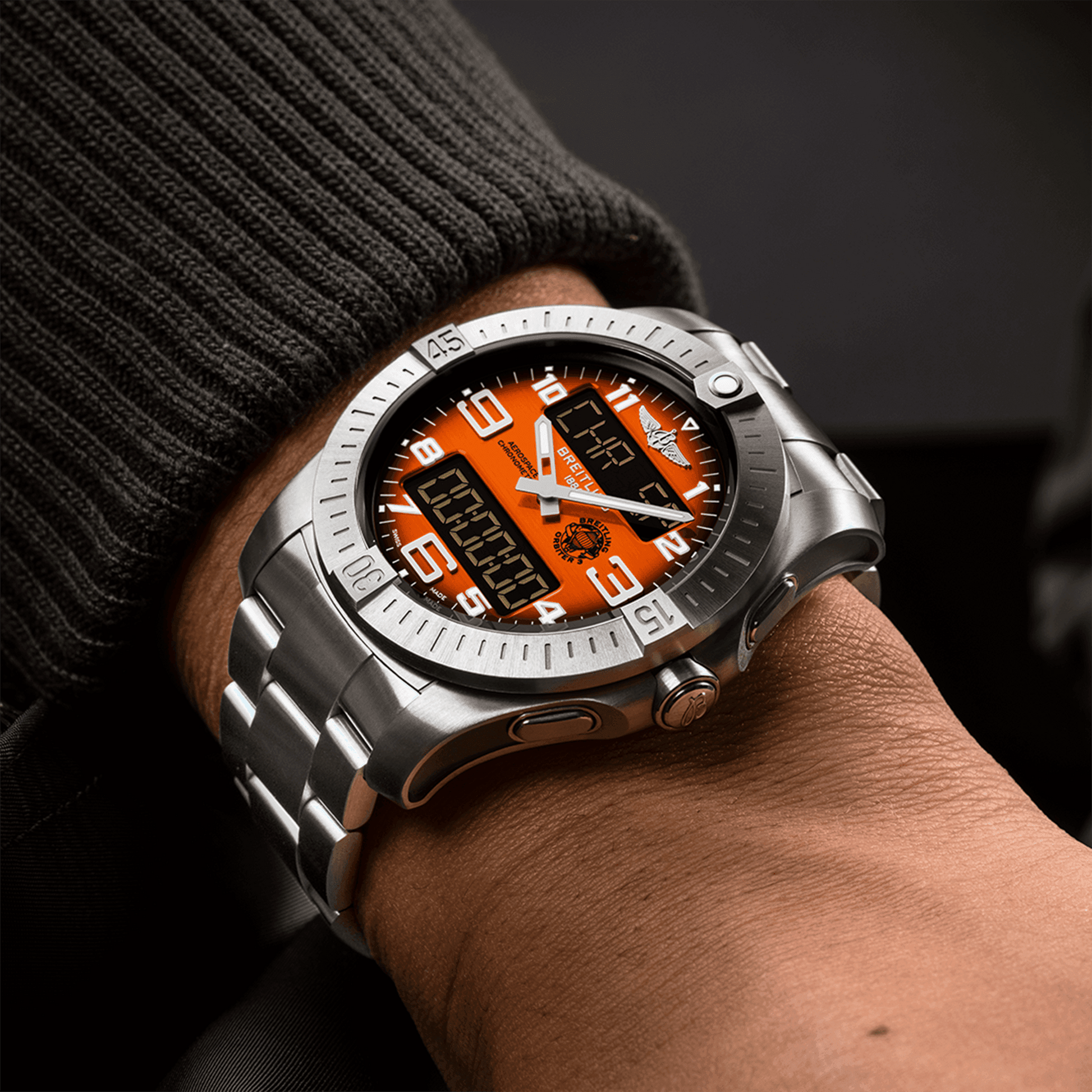 Breitling Aerospace B70 Orbiter, Titanium, Ref# EB70101A1O1E1, Unworn 2024, Watch on Hand