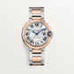 Unworn Cartier Ballon Bleu, Stainless Steel and 18k Rose Gold, 36mm, Ladies, Ref# W2BB0033