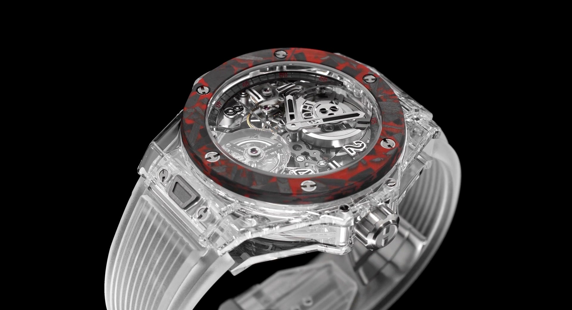 Hublot Big Bang Tourbillon Automatic Sapphire Las Vegas Boutique, 45mm, Ref# 419.JQV.0113.RT.LVB23, Right