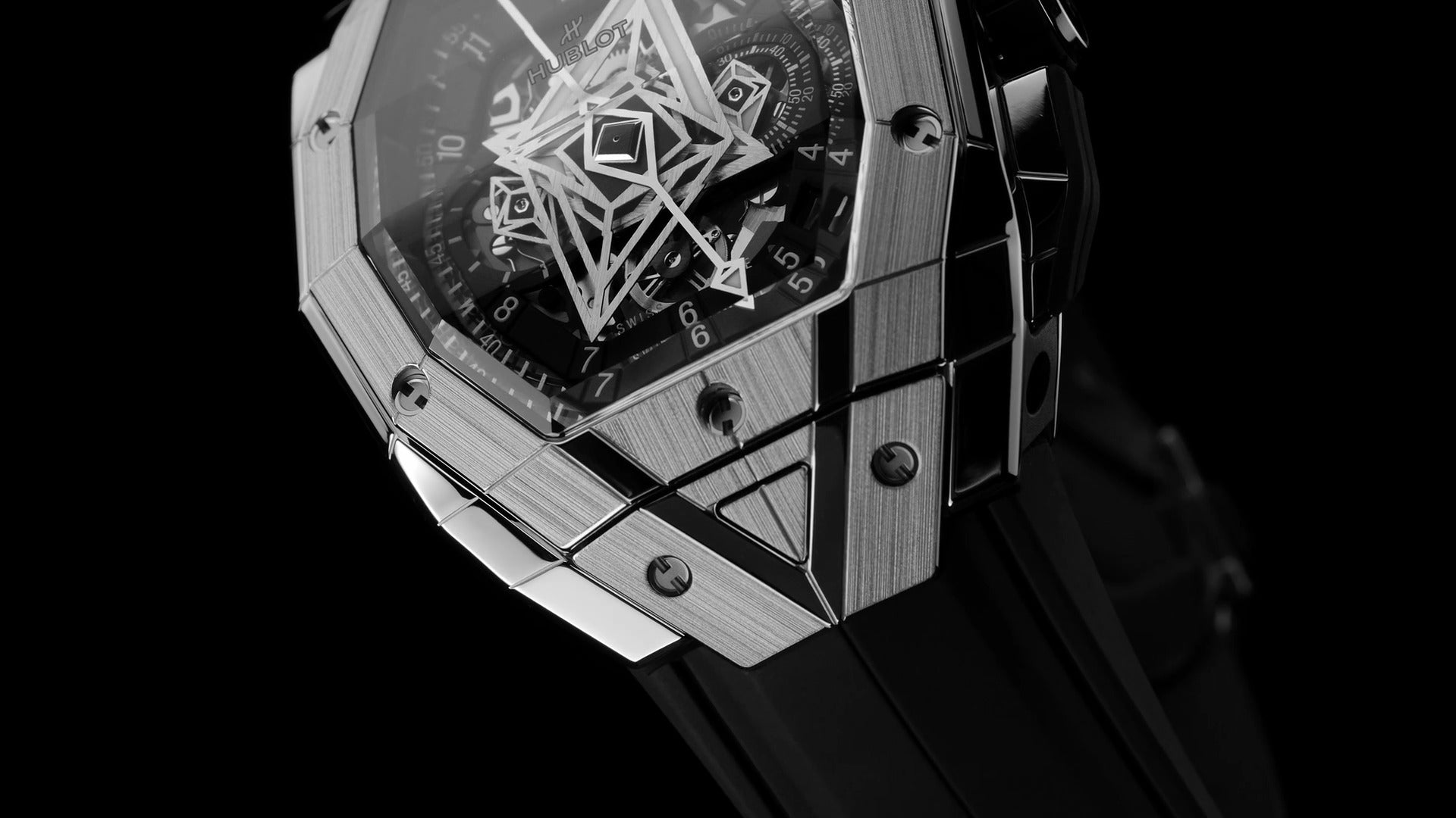 Hublot, Spirit of Big Bang Sang Bleu Titanium, 42mm, Limited Edition, Ref# 648.NX.0107.RX.MXM23, Bezel