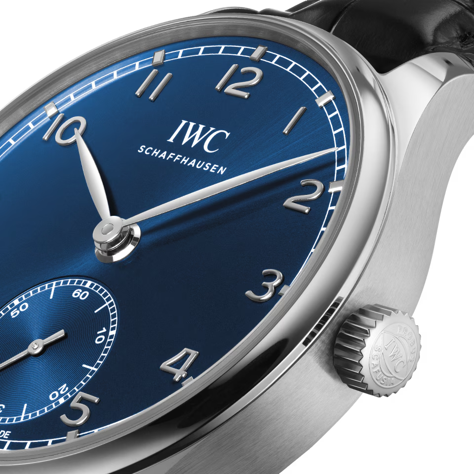 Unworn IWC Portugieser Automatic 40, Stainless steel, 40,4mm, Ref# IW358305, Crown