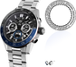 Unworn TAG Heuer Carrera Chronograph Twin-Time, Stainless Steel and Ceramic, 45mm, Ref#CBG2A1Z.BA0658, Dial right
