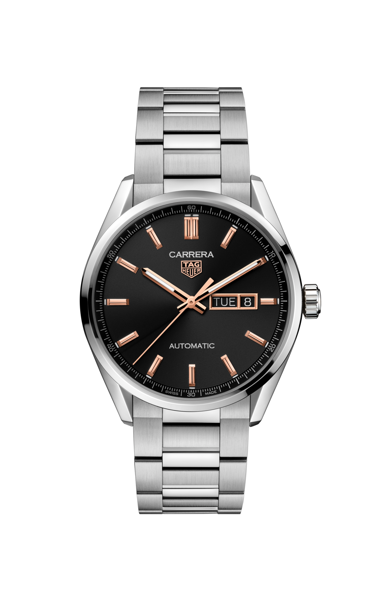 Unworn TAG Heuer Carrera Calibre 5 Day-Date, Stainless Steel, 41mm, Ref# WBN2013.BA0640