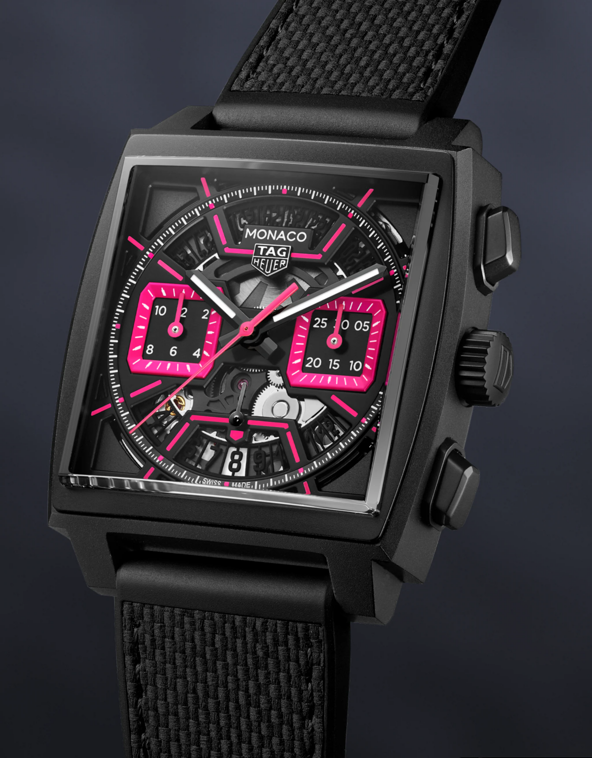 TAG Heuer Monaco Chronograph Skeleton, Black DLC Titanium, Automatic, 39mm, Ref# CBL218B.FT6236, Main view 1