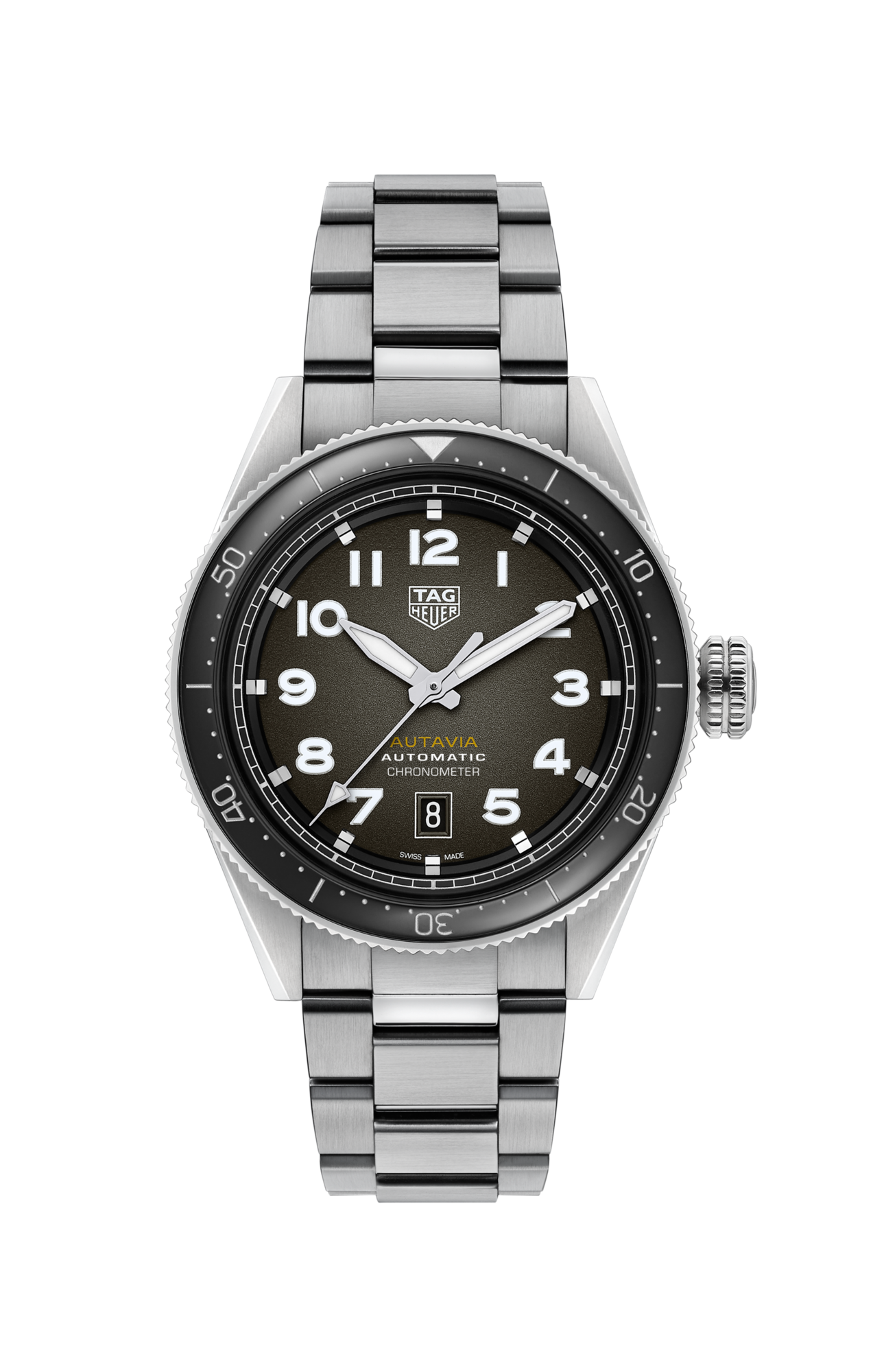 TAG Heuer Autavia Calibre 5 Chronometer, 42 mm, Stainless Steel and ceramic, Ref# WBE5114.EB0173