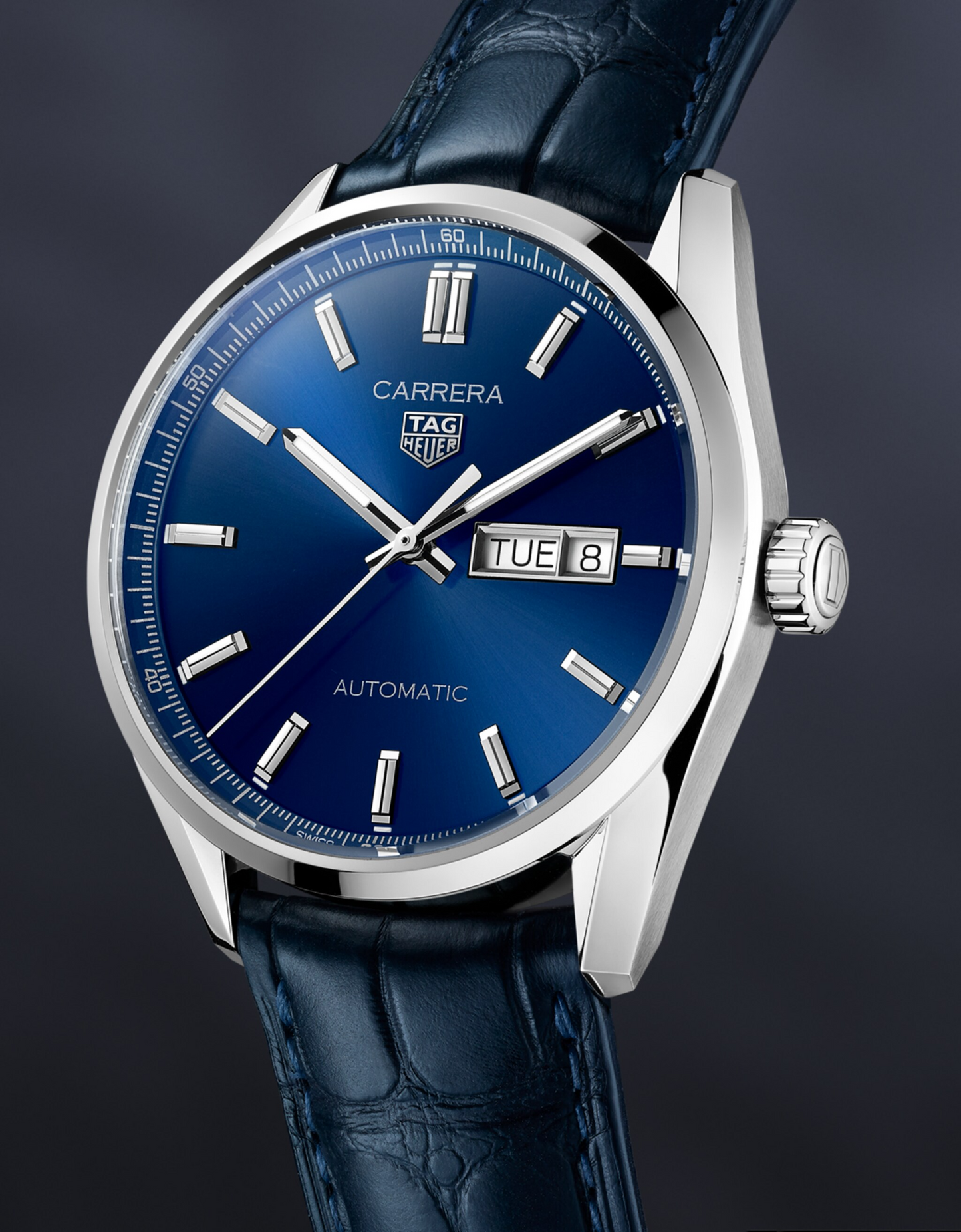 TAG Heuer Carrera Calibre 5 Day-Date, Stainless Steel, 41mm, Ref# WBN2012.FC6502, Main view