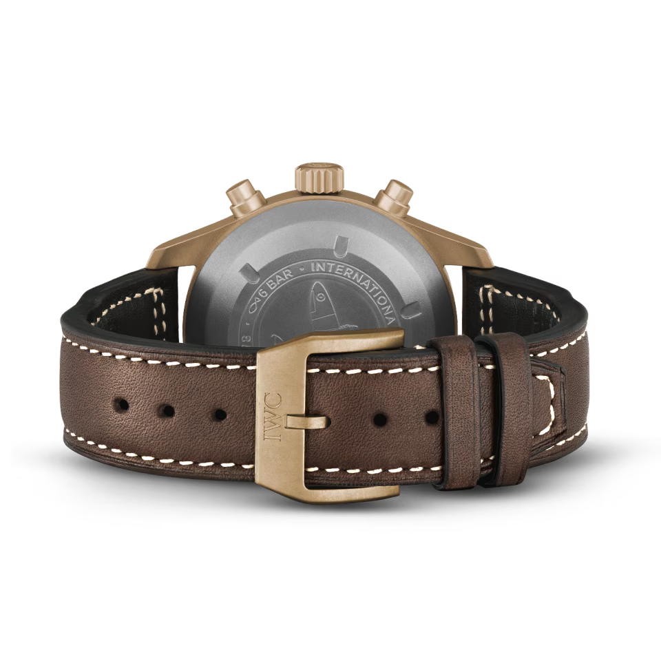 Unworn IWC Pilot's Watch Spitfire Chronograph, Bronze, 41mm, Ref# IW387902, Strap and clasp