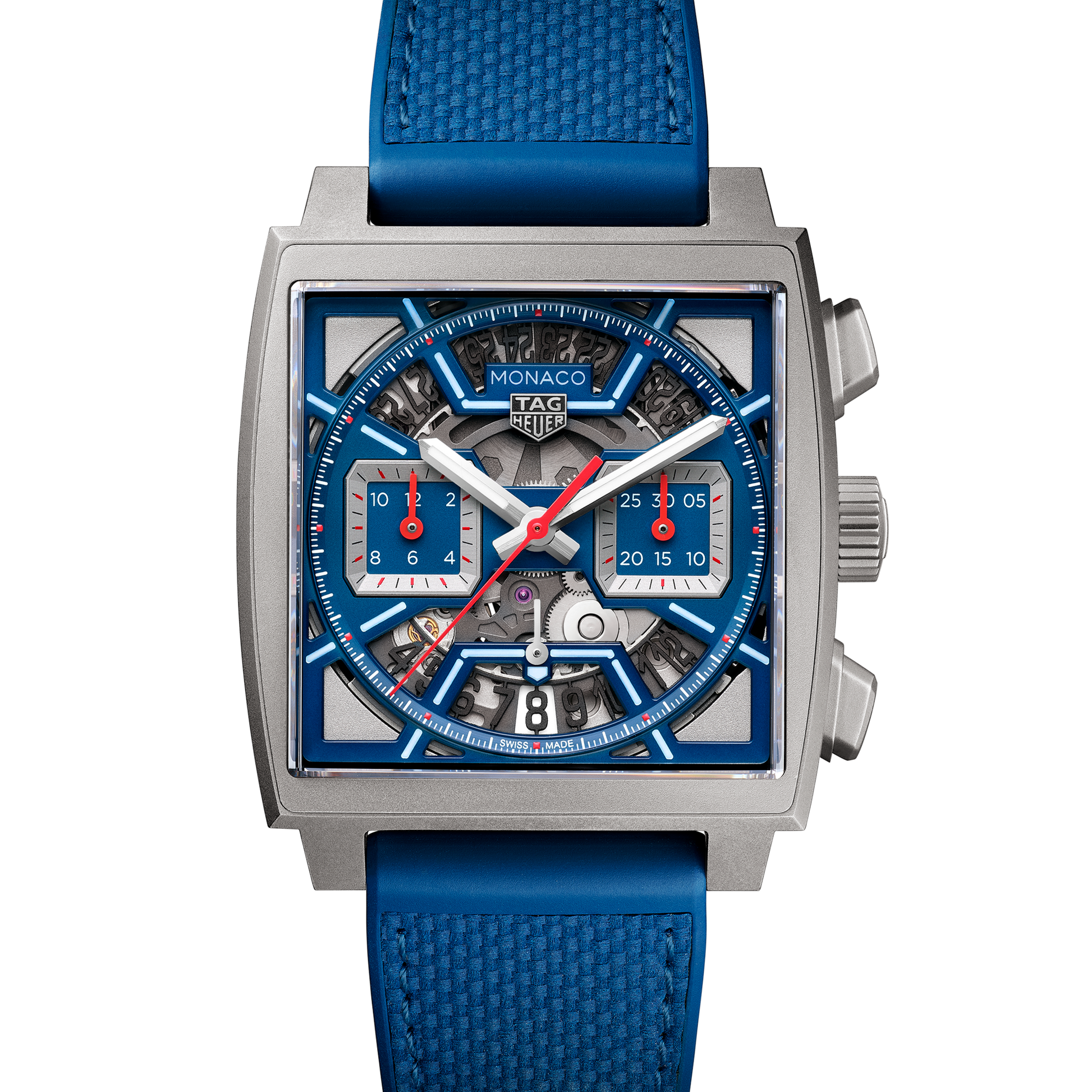 TAG Heuer Monaco Chronograph Skeleton, Titanium, Automatic, 39mm, Ref# CBL2182.FT6235, Dial