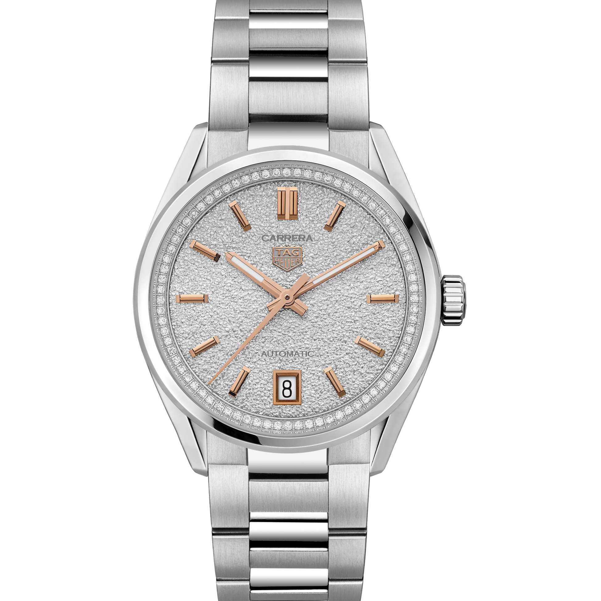 TAG Heuer Carrera Calibre 7 Date, Stainless Steel set with Diamonds, 36mm, Ref# WBN231B.BA0001, Dial