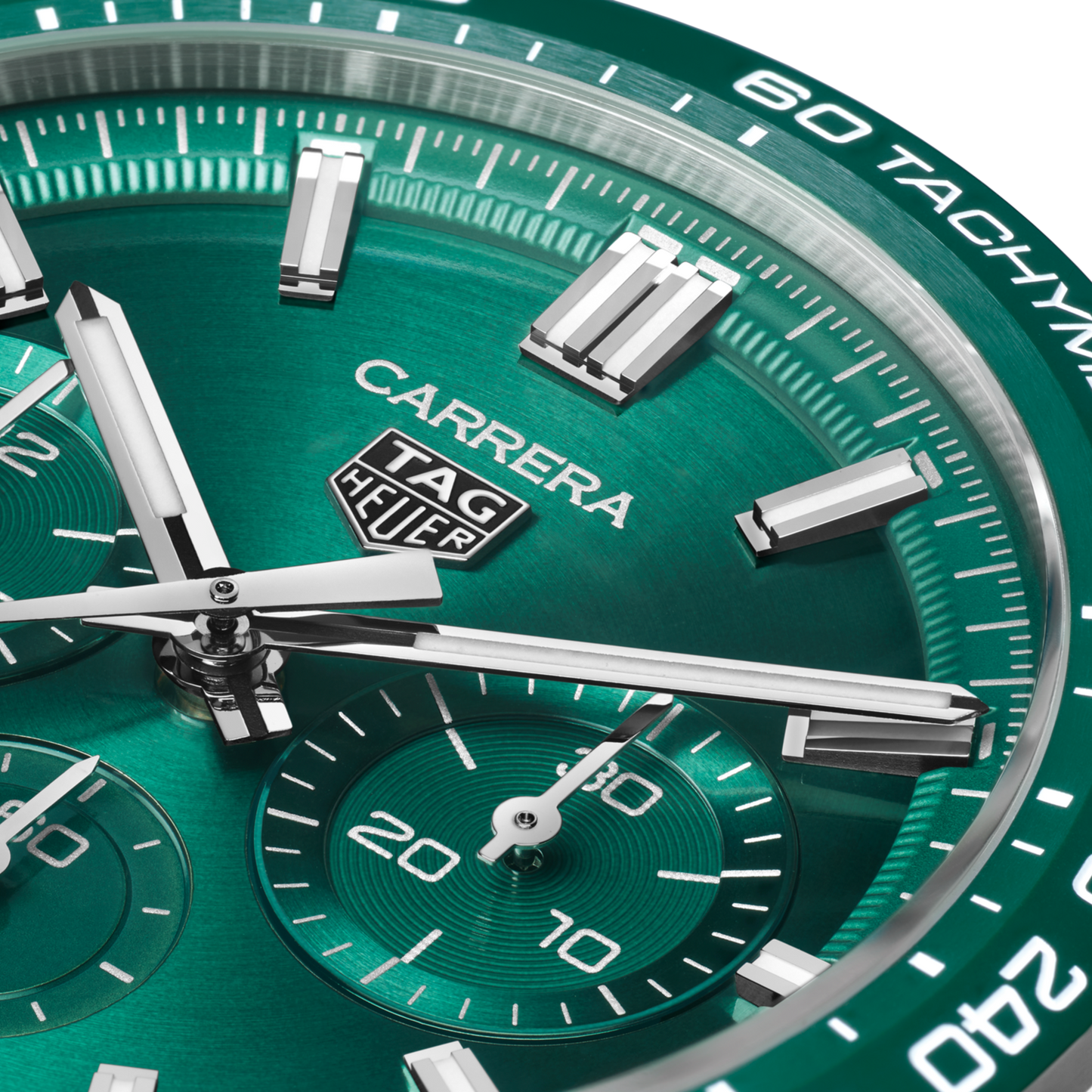 TAG Heuer Carrera Chronograph, Stainless Steel, 44mm, Ref# CBN2A1N.BA0643, hands and markers