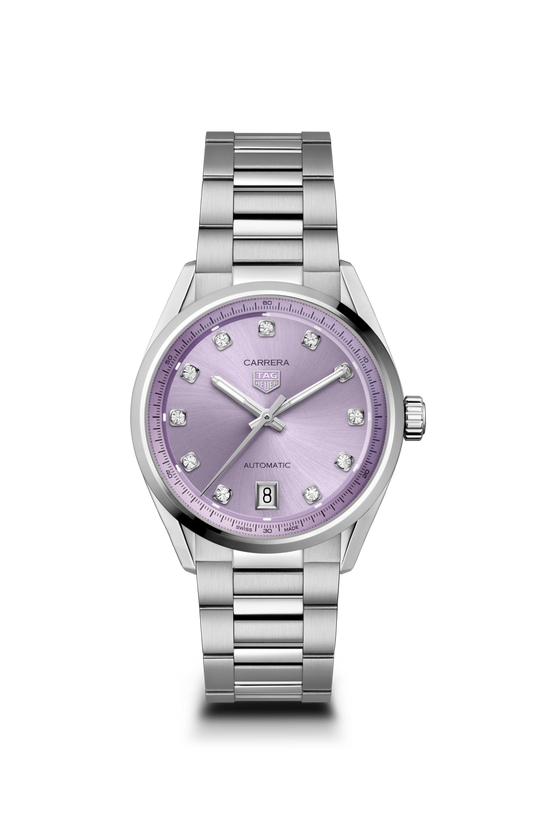 TAG Heuer Carrera Calibre 7 Date, Stainless Steel and Diamonds, 36mm, Ref# WBN2319.BA0001