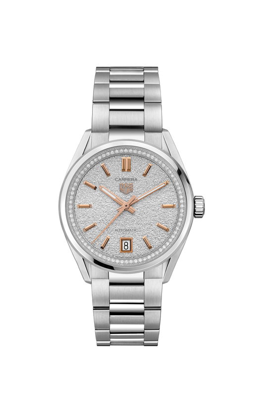 TAG Heuer Carrera Calibre 7 Date, Stainless Steel set with Diamonds, 36mm, Ref# WBN231B.BA0001