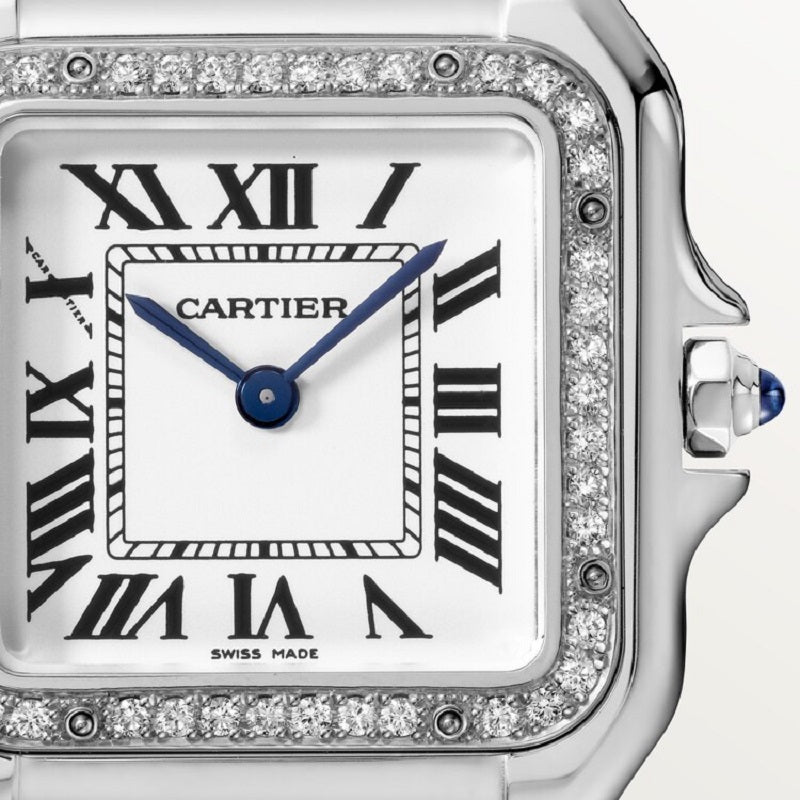Cartier Panthère de Cartier Medium, Stainless Steel and Diamonds, 36.5mm x 26.7mm, Ref# W4PN0008, Dial