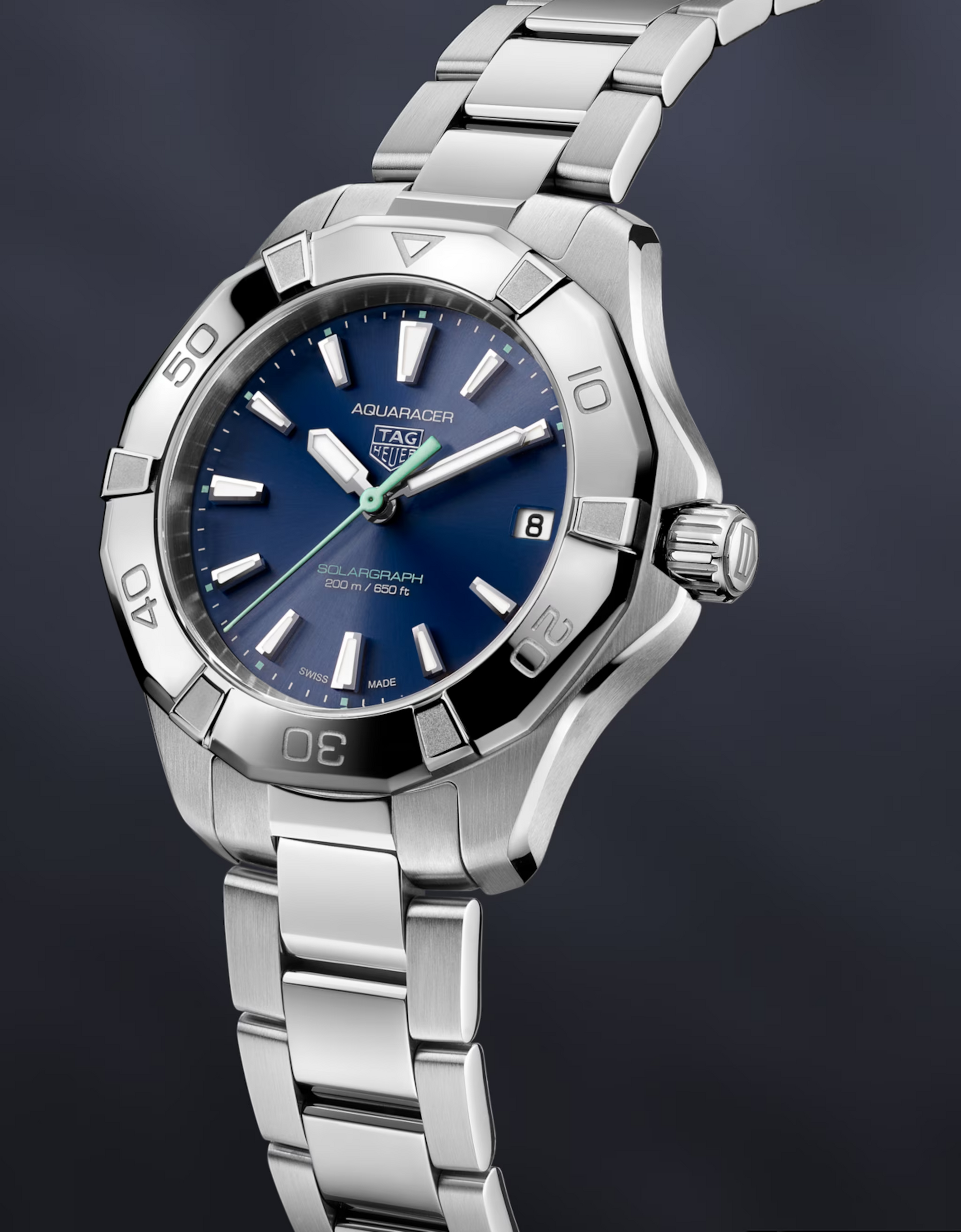 TAG Heuer Aquaracer Professional 200 Solargraph, Stainless Steel, 34mm, Ref# WBP1311.BA0005, Main view 1
