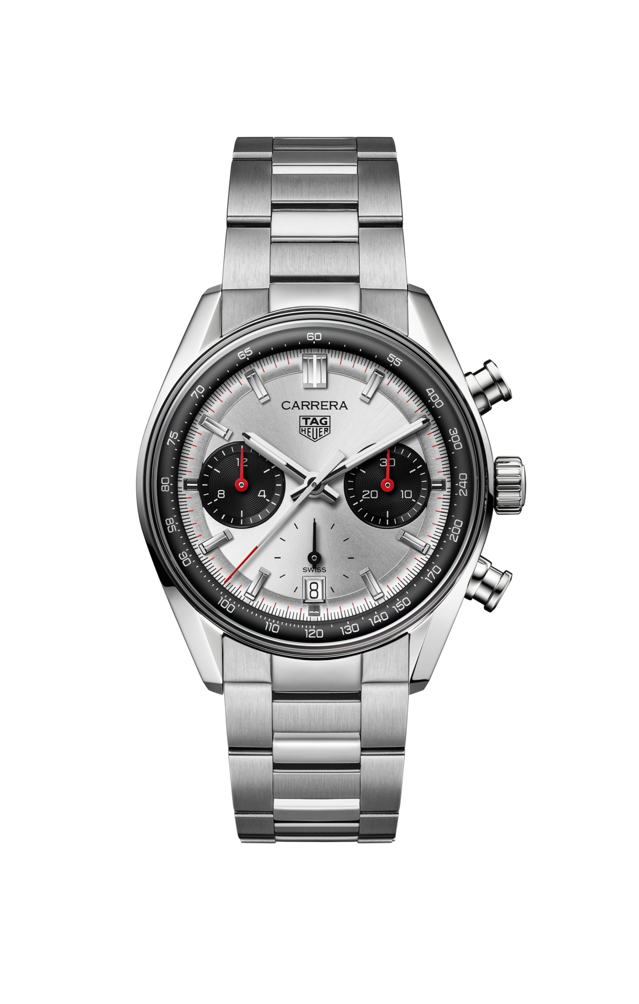 TAG Heuer Carrera Chronograph “Panda” Glassbox, Stainless Steel, 39mm, Ref# CBS2216.BA0041