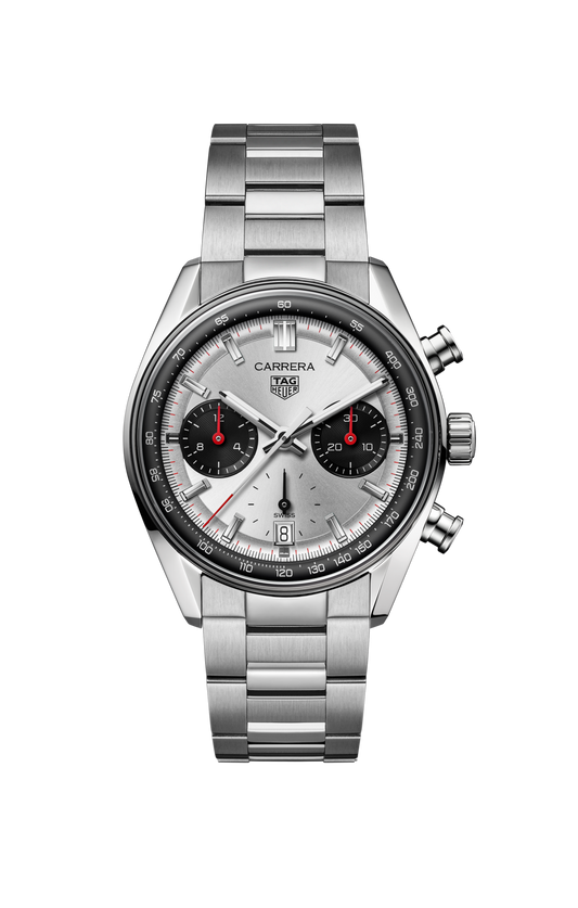 TAG Heuer Carrera Chronograph “Panda” Glassbox, Stainless Steel, 39mm, Ref# CBS2216.BA0041
