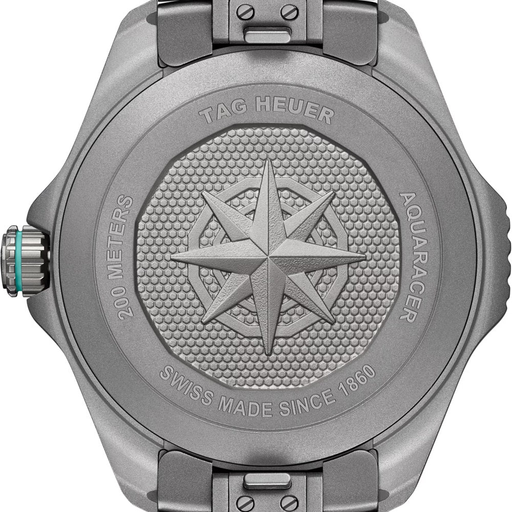 TAG Heuer Aquaracer Professional 200 Solargraph, Solar Quartz, Titanium, 40mm, Ref# WBP1184.BF0008, Back