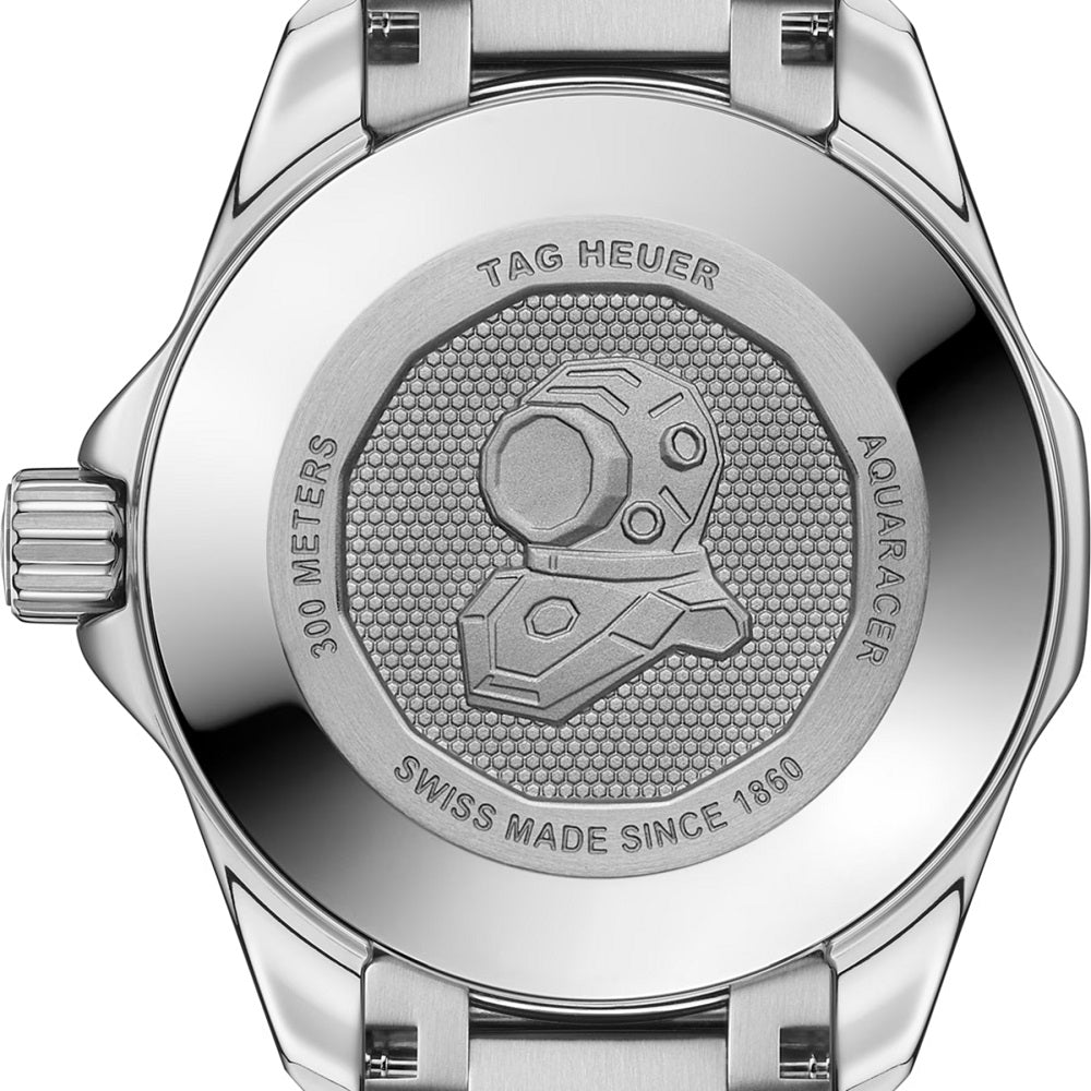 TAG Heuer Aquaracer Professional 300 Date, Stainless Steel, Ceramic and Diamonds, 36mm, Ref# WBP231R.BA0618, Back