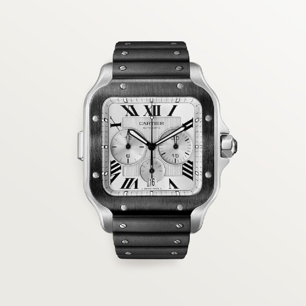 Cartier Santos de Cartier Chronograph, Stainless Steel, 43.3mm, Ref# WSSA0017