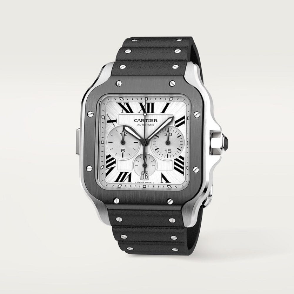 Cartier Santos de Cartier Chronograph, Stainless Steel, 43.3mm, Ref# WSSA0017, Main view