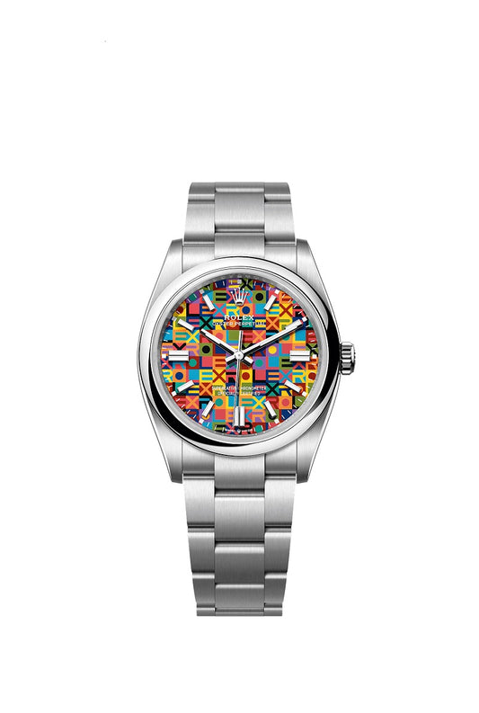 Rolex Oyster Perpetual 36, Oystersteel, 36mm, Multicoloured Jubilee motif dial, Domed Oyster, Ref# 126000-0016