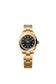 Rolex Oyster Perpetual, 18k Yellow Gold, 28mm, Black dial, Domed Oyster, Ref# 276208-0001