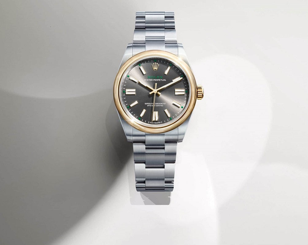 Rolex Oyster Perpetual 36, Oystersteel and 18k Yellow Gold, 36mm, Slate dial, Domed Oyster, Ref# 126003-0001, Main view