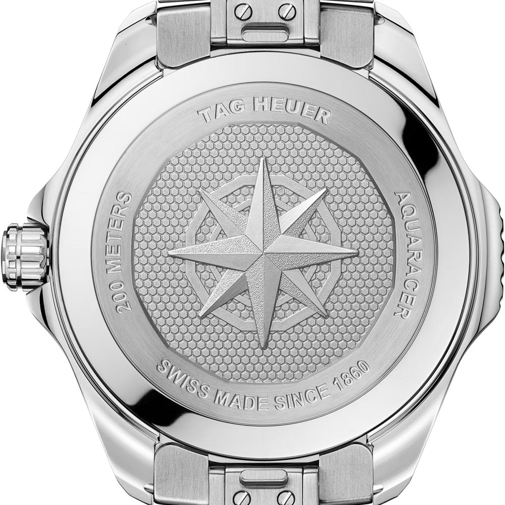 TAG Heuer Aquaracer Professional 200 Solargraph, Solar Quartz, Stainless Steel, 40mm, Ref# WBP1117.BA0047, Back