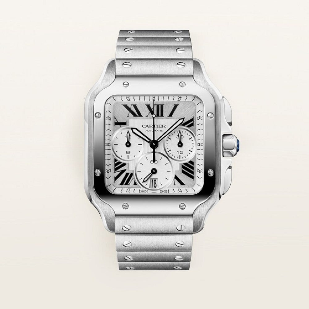 Cartier Santos de Cartier, Stainless Steel, 47mm x 39.8mm, Ref# WSSA0083
