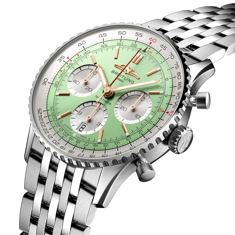 Breitling Navitimer B01 Chronograph 41, Stainless Steel, Ref# AB0139211L1A1, Dial