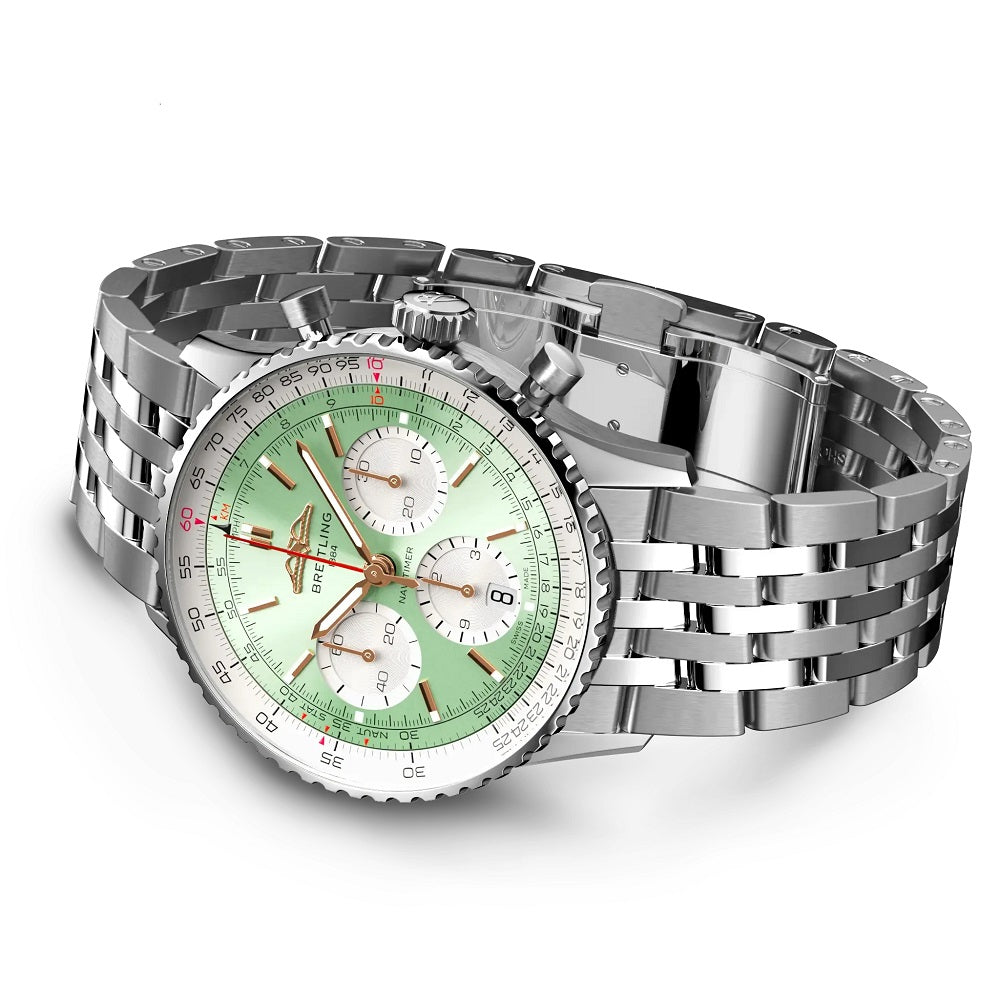 Breitling Navitimer B01 Chronograph 41, Stainless Steel, Ref# AB0139211L1A1, Main view