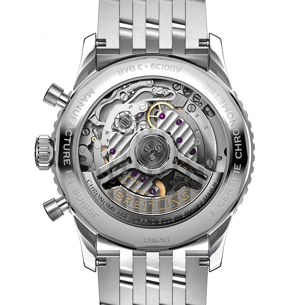 Breitling Navitimer B01 Chronograph 41, Stainless Steel, Ref# AB0139211L1A1, Back