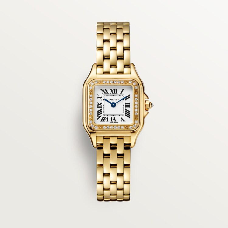 Unworn Cartier Panthère de Cartier Small, 18k Yellow Gold, Diamonds, 22mm x 30mm, Ref# WJPN0067