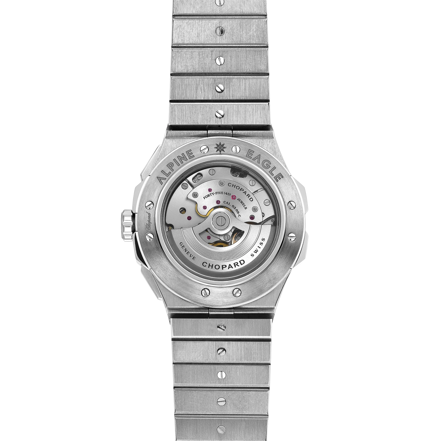 Unworn Chopard Alpine Eagle XL Chrono, Stainless Steel, 44mm, Ref# 298609-3002, Back