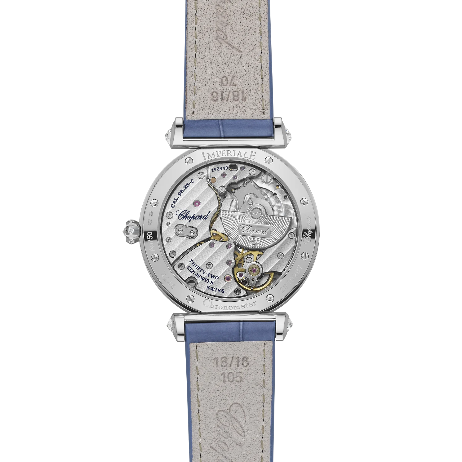Unworn Chopard Imperiale Moonphase Ethical, 18K White Gold and Diamonds 36mm, Ref# 384246-1001, Back