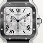 Cartier Santos de Cartier Chronograph, Stainless Steel, 43.3mm, Ref# WSSA0017, Dial