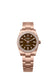 Rolex Oyster Perpetual 34, 18k Everose Gold and Diamonds, 34mm, Brown Stone dial, Oyster, Ref# 124245rbr-0001